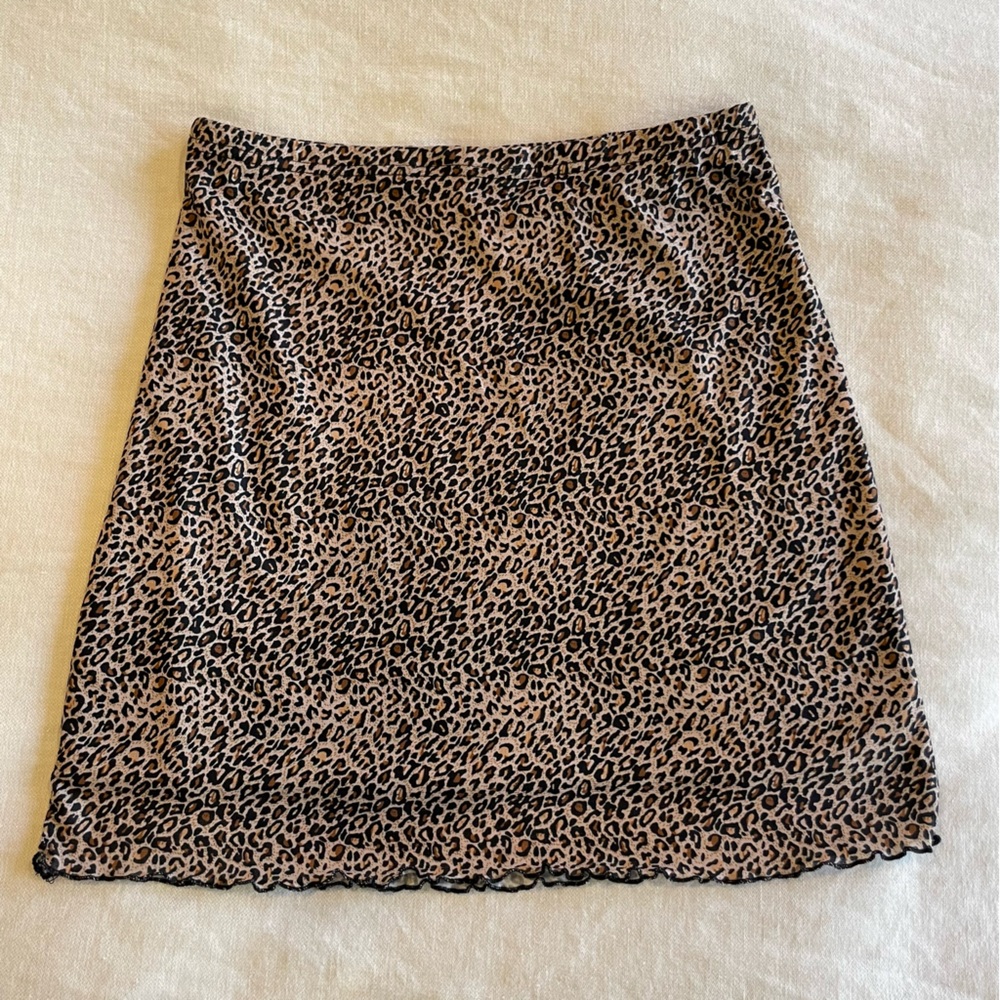 Animal print mini skirt